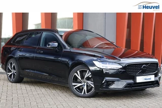 Volvo V90 T6 Recharge AWD R-Design | Stoelverwarming | Parkeercamera | Trekhaak | Pilot Assist | BLIS | Harman / Kardon | Glossy Black | Keyless