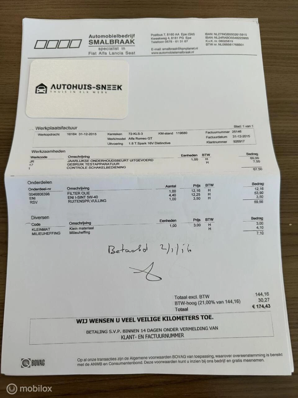 Hoofdafbeelding Alfa Romeo GT