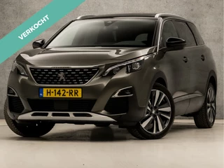 Peugeot 5008 1.2 PureTech GT-Line Automaat (PANORAMADAK, APPLE CARPLAY, GROOT NAVI, 360 CAMERA, KEYLESS, SPORTSTOELEN, LEDER, GETINT GLAS, TREKHAAK, NIEUWSTAAT)
