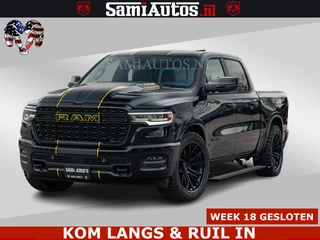 Hoofdafbeelding Dodge Ram Pick-Up Dodge Ram Pick-Up LIMITED NIGHT H.O 540HP 706Nm | Massage + Full Option | De Meest Luxe en Volle in zijn Klasse | Comfortabele Dubbele Cabine met Royale 5 Zitplaatsen | BPM vrij | Nu Leverbaar uit Voorraad | Voorraad Nr 2370 - 5411