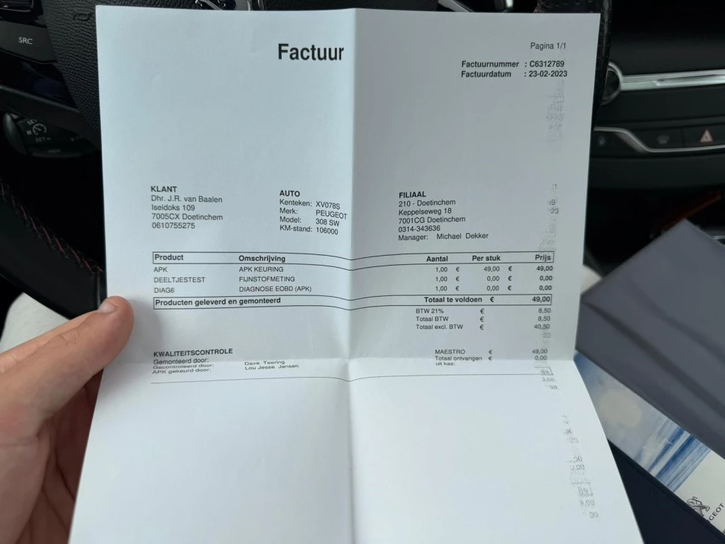 Hoofdafbeelding Peugeot 308