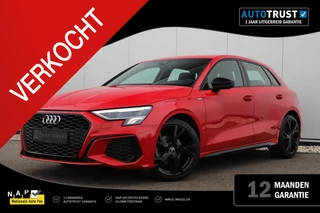 Audi A3 Sportback 30 TFSI S edition Sport Black Edition Automaat LED Half Leder 18 inch LMV B&O Sound Stoelverwarming Clima Adaptive Cruise Navigatie Parkeersensor