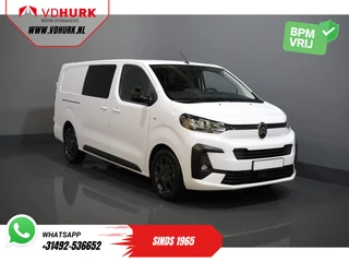 Citroën Jumpy 2.0 HDI 180 pk Aut. DC Dubbel Cabine BPM VRIJ! 2x Schuifdeur/ Virtual Cockpit/ Navi/ Carplay/ Camera/ PDC/ Cruise/ Trekhaak/ Airco