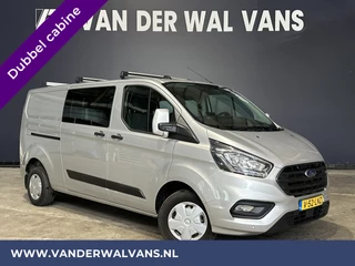 Ford Transit Custom 2.0 TDCI 130pk L2H1 Dubbele Cabine Euro6 Airco | Camera | LED | Apple Carplay | 5-Zits | Dakdragers Isofix, Android Auto, Cruisecontrol, 2800kg Trekhaak, Parkeersensoren, Stoelverwarming, Verwarmde voorruit