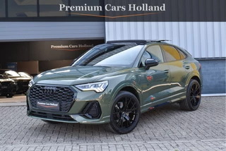 Audi Q3 Sportback 45 TFSI e S-Line Black Ed Uniek District Groen Metallic Pano Memory Navi 360 Camera Leder Trekhaak 20 Inch