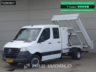 Mercedes Sprinter 514 CDI Kipper met Kist Dubbel Cabine Dubbellucht 3,5t Trekhaak Airco Cruise Euro6 Kieper Tipper Benne Airco Dubbel cabine Trekhaak Cruise control