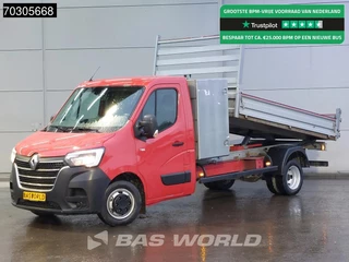 Renault Master 165PK Kipper met Kist Dubbellucht 3,5t Trekhaak Navi LED Airco Cruise Euro6 Tipper Benne Kieper Airco Trekhaak Cruise control