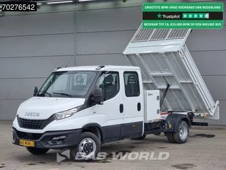 Iveco Daily 35C16 3.0L Kipper Dubbel Cabine met Kist 3,5t Trekhaak Navi Camera Airco Cruise Tipper Benne Kieper Airco Dubbel cabine Trekhaak Cruise control