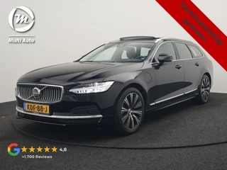Volvo V90 T6 AWD Ultimate Bright PHEV 350pk LONG RANGE | Panodak | Adaptive Cruise | Camera | Harman / Kardon | Lederen Sportstoelen Memory & Verwarmd | Google Assistent | Keyless | Stuur Verwarmd | Blis | Apple Carplay | DAB | Virtual | Plug In Hybrid |