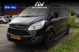 Ford Transit Custom 290 2.2 TDCI 155PK L2H1 Limited DC | Marge | BTW/BPM Vrij | Lederen bekleding | L+R Schuifdeur | Navigatie | Cruise control | Stoelverwarming | Elek. stoel | Trekhaak | Dubbel Cabine | 5-Zitter | Champions Edition | NAP Logisch | Nieuwe APK