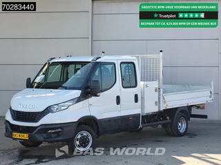 Iveco Daily 35C16 3.0L Open Laadbak Dubbel Cabine met Kist 3,5t trekhaak Pritsche Pickup Open Box Airco Dubbel cabine Trekhaak Cruise control