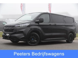 Ford Transit Custom 300 2.0 TDCI L2H1 Black Edition Limited Cruise, Camera, Carplay, LED, 2 x Schuifdeur, Multimedia, Trekhaak, 170pk, Stoelverwarming, Automaat, Uniek!