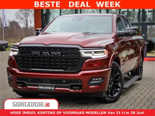Dodge Ram 1500 Limited Night H.O 540HP 706Nm | Massage + Full Option | De Meest Luxe en Volle Pick-Up in zijn Klasse | Comfortabele Dubbele Cabine met Royale 5 Zitplaatsen | BPM vrij | Nu Leverbaar uit Voorraad | Voorraad Nr 2302 - 7425