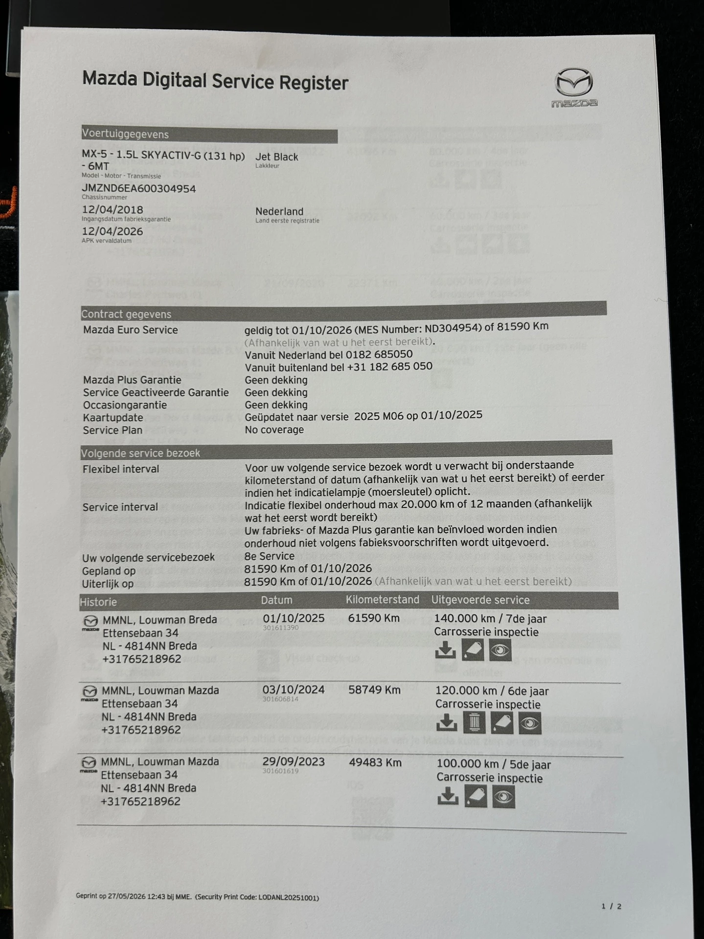 Hoofdafbeelding Mazda MX-5