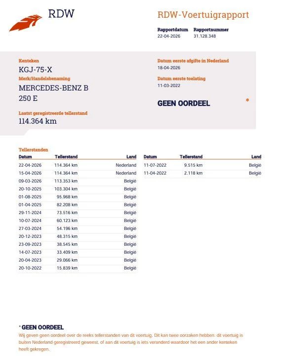 Hoofdafbeelding Mercedes-Benz B-Klasse