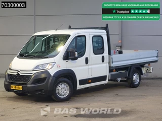 Citroën Jumper 130PK Open Laadbak Dubbel Cabine Euro6 Tipper Benne Kieper