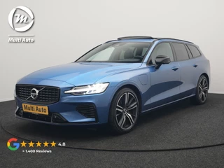 Volvo V60 T6 Recharge AWD R-Design PHEV 340pk Dealer O.H. | Trekhaak Af Fabriek | Panodak | Adaptive Cruise | 360 Camera | Lederen Sportstoelen Memory & Verwarmd | Keyless | Blis | Stuur Verwarmd | Apple Carplay | Navigatie | DAB | Plug In Hybrid |