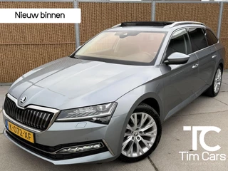 Skoda Superb Combi 1.4 TSI iV Business Edition Plus Automaat | Panoramadak | Half leer/alcantara | Cruise control adaptief | Trekhaak afneembaar | Voorstoelen en achterbank verwarmd | Stuurwielverwarming | Rondomzich camera | Matrix LED