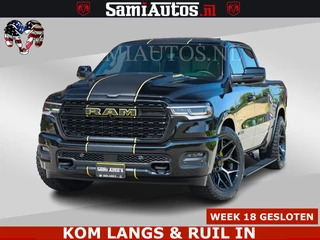 Dodge Ram Pick-Up Limited Night Sport High Output 540HP 706Nm | Massage + Full Option | De Meest Luxe en Volle in zijn Klasse | Comfortabele Dubbele Cabine met Royale 5 Zitplaatsen | BPM vrij | Nu Leverbaar uit Voorraad | Voorraad Nr 2356 - 0990