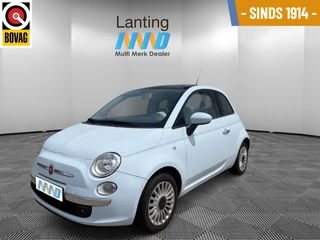 Fiat 500 1.2 4 cilinder Lounge, pano dak, airco,  baby blauw
