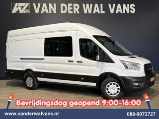 Ford Transit 2.0 TDCI 170pk L4H3 Dubbele Cabine Euro6 Airco | 6-zits | Camera | LED | Apple Carplay | 2800kg Trekvermogen | Cruisecontrol, Android Auto, Stoelverwarming, Verwarmde Voorruit, Parkeersensoren, Bijrijdersbank