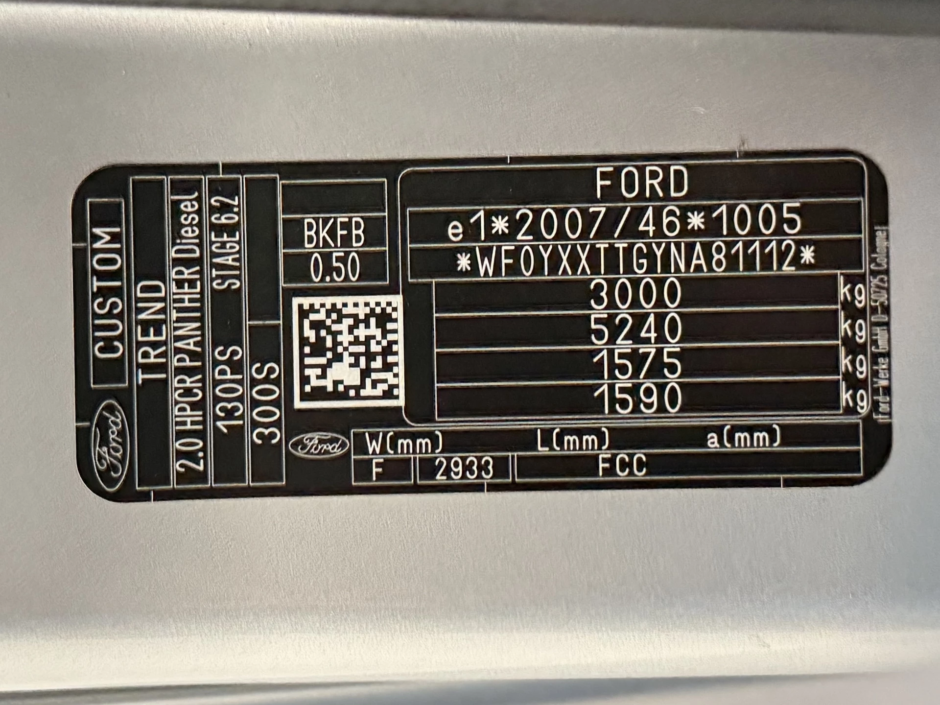 Hoofdafbeelding Ford Transit Custom