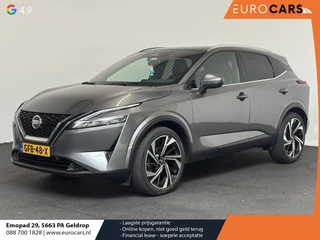 Nissan Qashqai 1.3 MHEV DIG-T 158pk Xtronic Tekna+ Navigatie Apple Carplay/Android Auto Parkeersensoren 360 camera Adaptive cruise control Elektrisch panoramadak achterklep en bestuurderstoel Stoel-en stuurverwarming