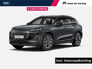 Hoofdafbeelding Audi Q6 e-tron Audi Q6 e-tron Advanced edition 252 PK · Trekhaak, mechanisch draaibaar · Sportstoel zwart leder-kunstl.