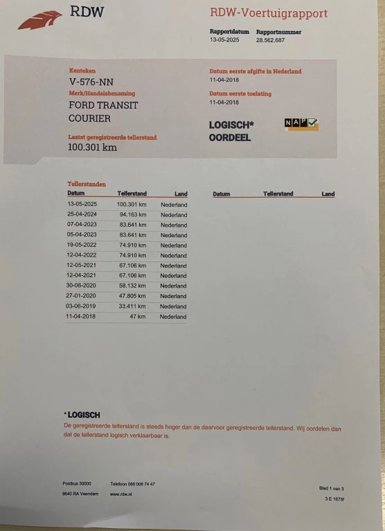 Hoofdafbeelding Ford Transit Courier
