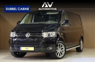 Volkswagen Transporter 2.0 TDI L2H1 DC 140 PK | Dubbel Cabine | Lederen bekleding | PDC V+A | Airco | Cruise control | Trekhaak | Bluetooth | Sidebars | Highline | NAP Logisch | NL Auto