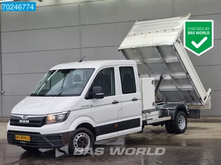 MAN TGE 5.120 Kipper Dubbel Cabine met kist 3500kg trekhaak Airco Cruise Benne Tipper Kieper Airco Dubbel cabine Trekhaak Cruise control