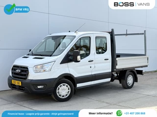 Ford Transit 350 2.0 TDCI 130PK L3H1 DC Trend Open Laadbak Pritische 6 zitplaatsen Airco Cruise Control