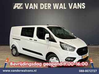 Ford Transit Custom 2.0 TDCI 131pk L2H1 Dubbele Cabine Euro6 Airco | 5-Zits | Camera | LED | 2800kg Trekhaak | Apple Carplay Cruisecontrol, Android Auto, Stoelverwarming, Verwarmde Voorruit, Parkeersensoren