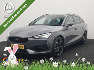 CUPRA Leon Sportstourer 1.4 e-Hybrid VZ PHEV 245pk Dealer O.H | Keyless | Cruise Control | Lederen Sportstoelen Verwarmd | Navigatie | Virtual | Front & Lane Assist | Sportstuur Verwarmd | Sfeerverlichting | DAB | 19"L.M | Plug In Hybrid | Graphene Grey