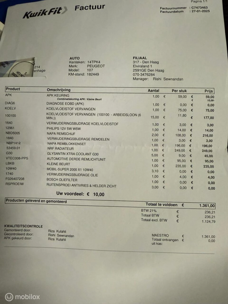 Hoofdafbeelding Peugeot 107