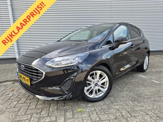 Hoofdafbeelding Ford Fiesta Ford FIESTA 1.0 EcoBoost Hybrid Titanium,Android/Carplay/navigatie,airco.cruise,stoel/stuur/voorruit verwarming,parkeesensoren,