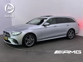 Mercedes-Benz E-Klasse Estate 300 e AMG Line Plug in Hybrid PHEV | Schuifdak | Lederen Sportstoelen | Trekhaak af Fabriek | Adaptive Cruise | Apple Carplay | Widescreen Navi | Sfeerverlichting | Camera |