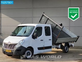 Renault Master 130PK Dubbel Cabine 3 zijdige Kipper Trekhaak Airco Tipper Benne Kieper m3 Airco Dubbel cabine