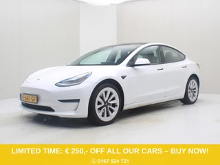 Tesla Model 3 Long-Range AWD 351pk 75 kWh Facelift 95% SoH [ WARMTEPOMP+AUTOPILOT+19 INCH+PREMIUM AUDIO ]