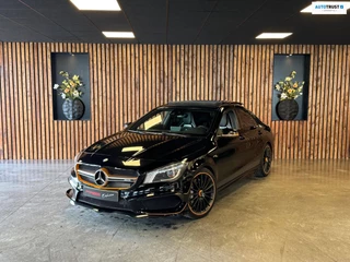 Hoofdafbeelding Mercedes-Benz CLA Mercedes-Benz CLA-klasse AMG 45 4MATIC OrangeArt Edition / H/K / Memory / Pano / Performance stoelen / Stoelverwarming