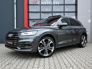 Audi Q5 55 TFSI e S-Line Quattro Competition Luchtvering | Massage | Memory | B&O | 360 | Electric Seats | Carplay | Digital Dash | Afgevlakt Stuur | Dodehoek Detectie | Adaptive Cruise | Lane Assist | Alcantara | Trekhaak | Matrix Led | Keyless