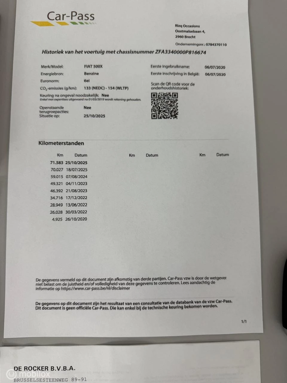 Hoofdafbeelding Fiat 500X