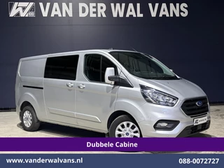 Ford Transit Custom 2.0 TDCI 130pk Automaat L2H1 Dubbele Cabine Euro6 Airco | 2x Zijdeur | 5-Zits | Navigatie | Camera LED, Cruisecontrol, Stoelverwarming, Verwarmde voorruit, Trekhaak, Parkeersensoren