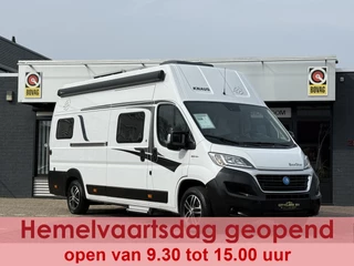 Fiat Ducato Knaus Boxstar Freeway 630 ME automaat buscamper hoogdak lengte bedden airco 2x zonnepaneel elktr schotel tv luifel remis plisse fietsenrek