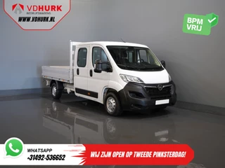 Opel Movano 2.2 140 pk DC Dubbel Cabine Open Laadbak/ 7 Pers./ 2.5t Trekverm./ Cruise/ Airco/ 288x215x35/ Pick up