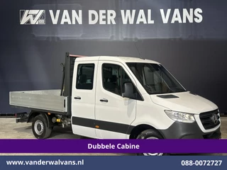 Mercedes-Benz Sprinter 314 CDI 143pk Pick-Up Open Laadbak 1000kg Kraan Dubbele Cabine Euro6 Airco | 3500kg Trekhaak | 6-Zits Apple Carplay, Android Auto, Cruisecontrol