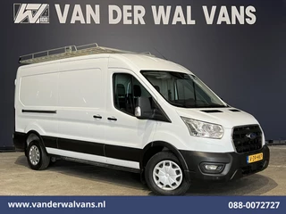 Ford Transit 2.0 TDCI 131pk L3H2 Euro6 # Airco | 2800kg Trekhaak | Imperiaal | LED | Trap | Cruisecontrol Parkeersensoren, Bijrijdersbank