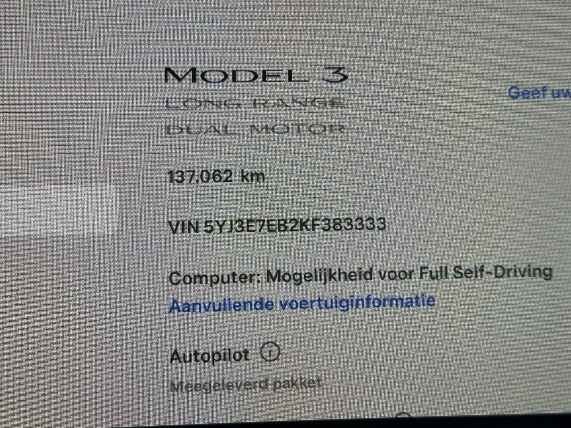 Hoofdafbeelding Tesla Model 3