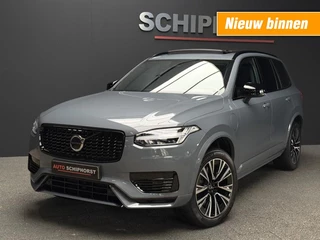 Volvo XC90 T8 Hybride long range Plus Dark THUNDER GREY 7 Zits All Black trekhaak 455pk 360 camera
