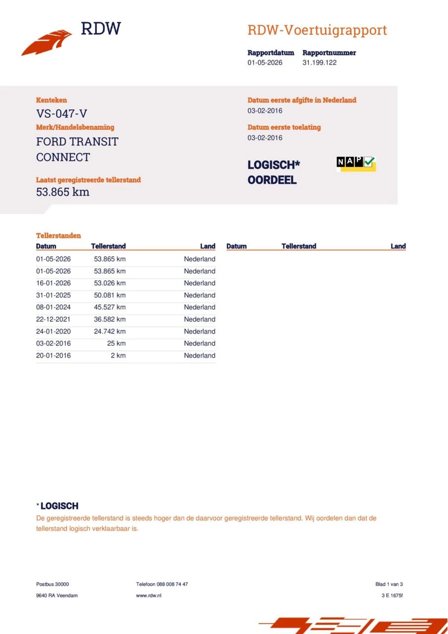 Hoofdafbeelding Ford Transit Connect